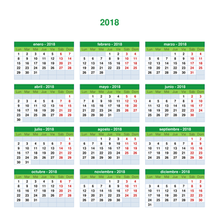 calendario anual 2018